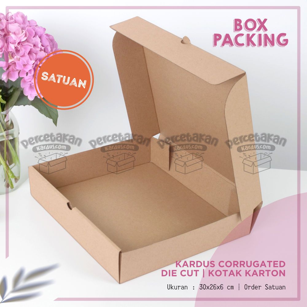 Box corrugated 30x26x6 cm