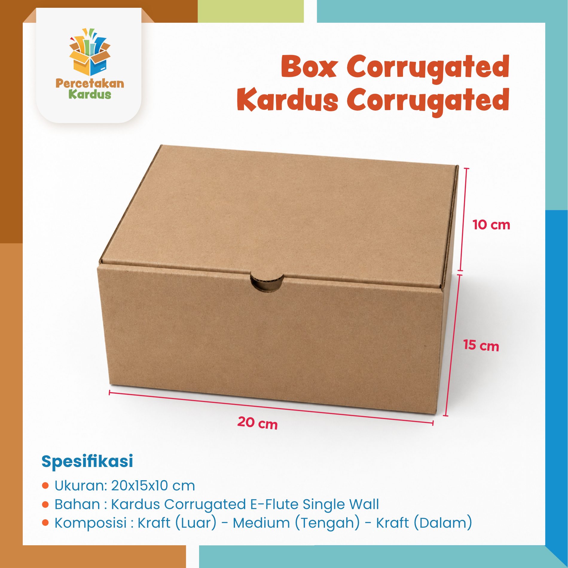 Box Corrugated 20x15x10 cm