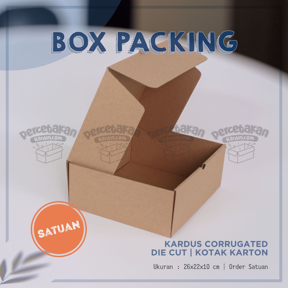 Box corrugated 26x22x10 cm