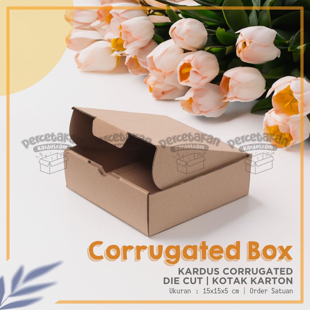 Box corrugated 15x15x5 cm
