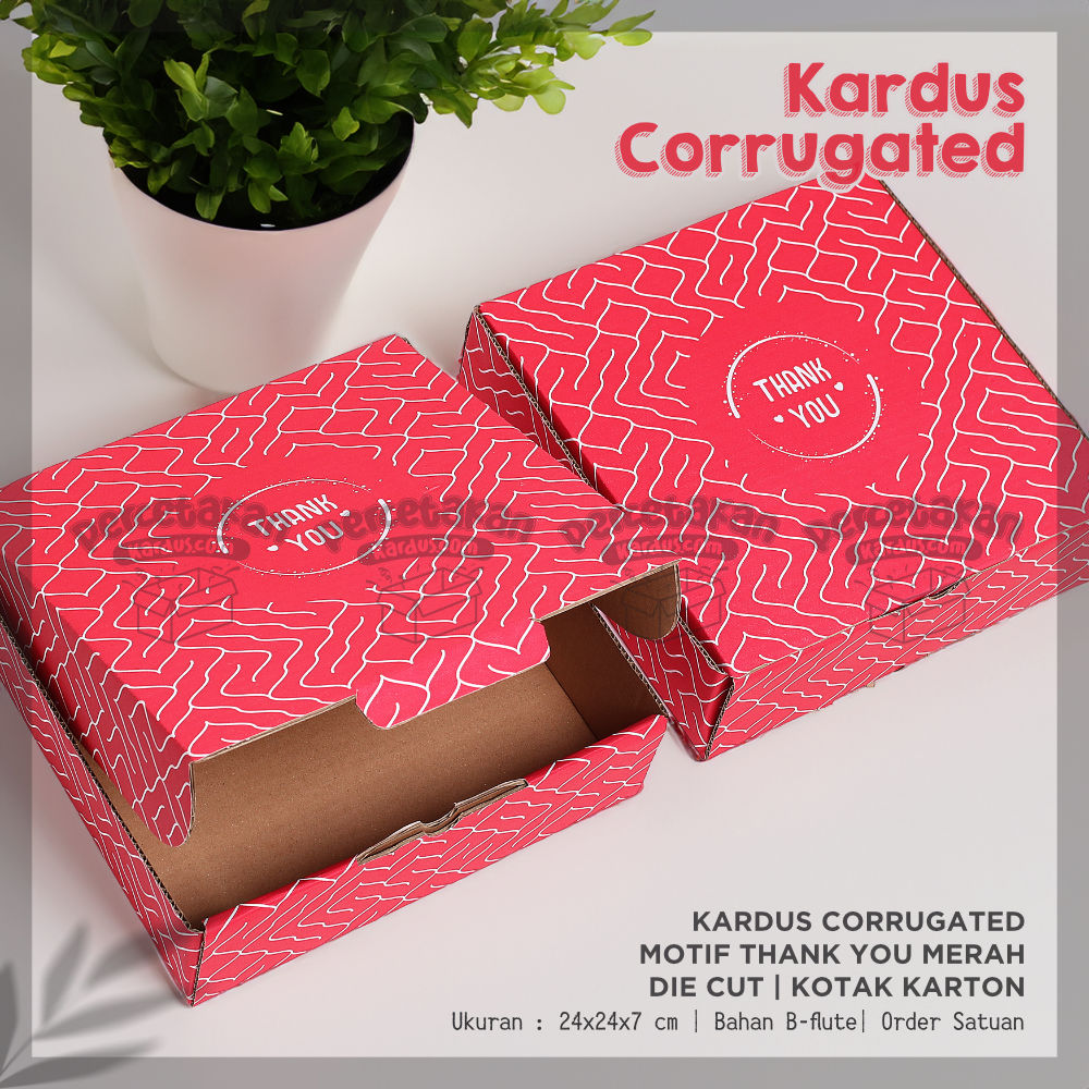 corrugated warna 24x24x7 merah thank you