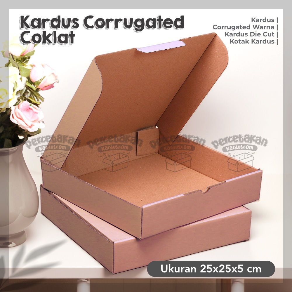 Box corrugated 25x25x5 cm
