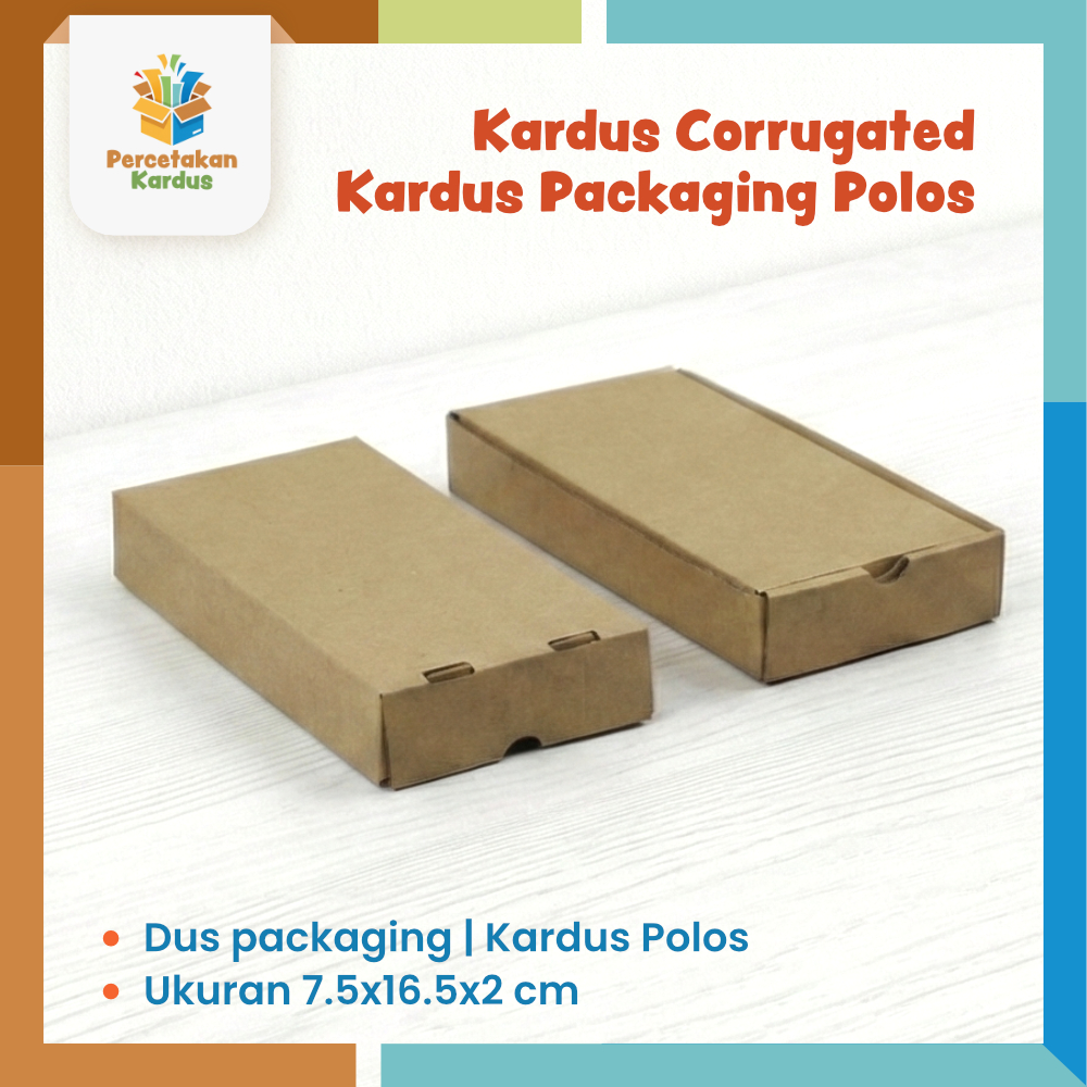 Box corrugated 7.5x16.5x2 cm