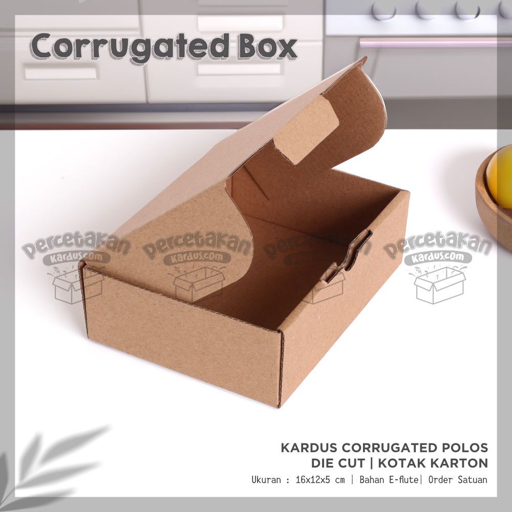 Box corrugated 16x12x5 cm