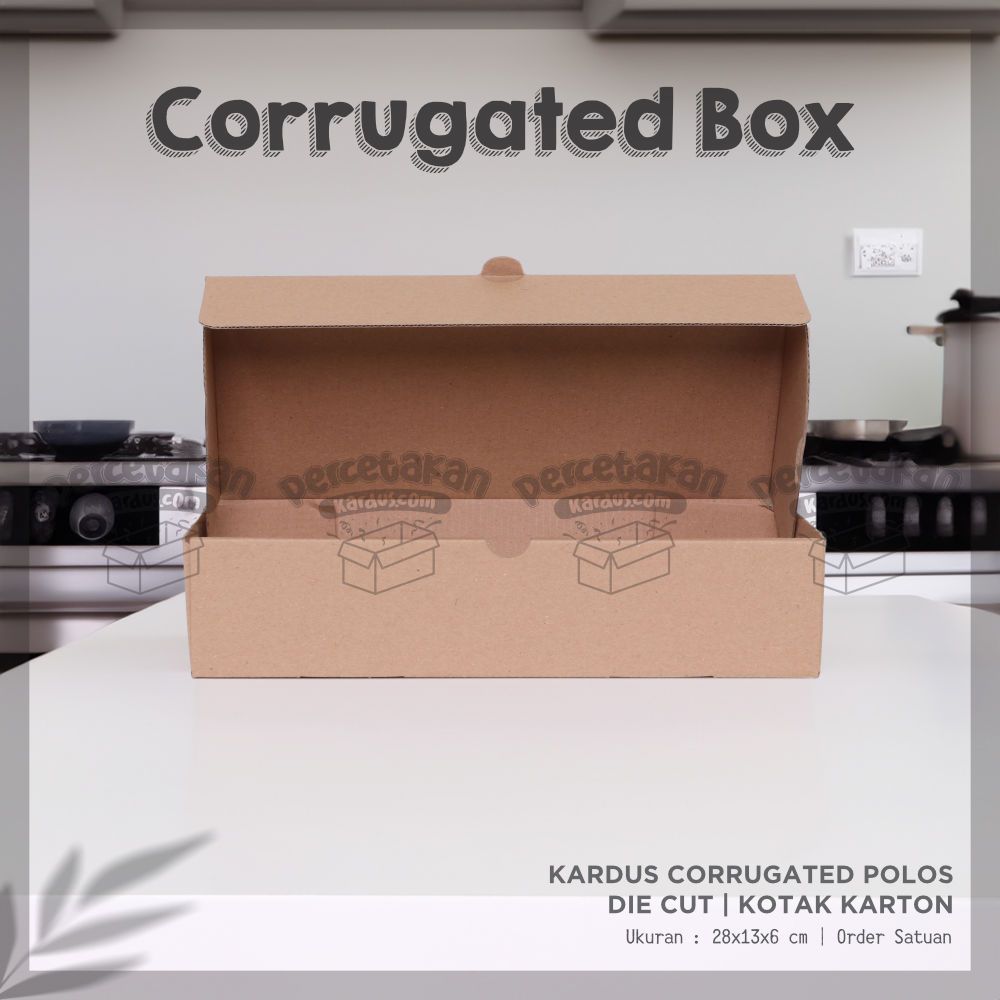 Box corrugated 28x13x6 cm