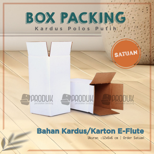 Corrugated lakban 6x6x12 putih