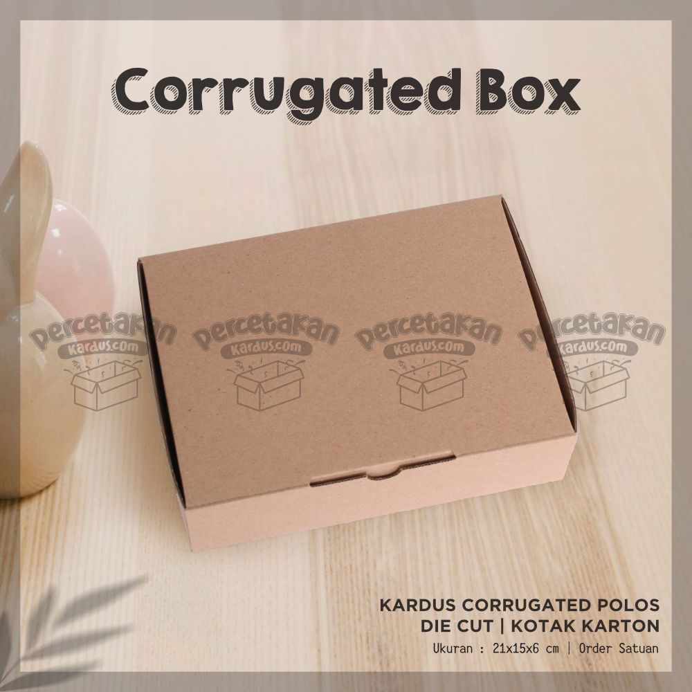 Box corrugated 21x15x6 cm