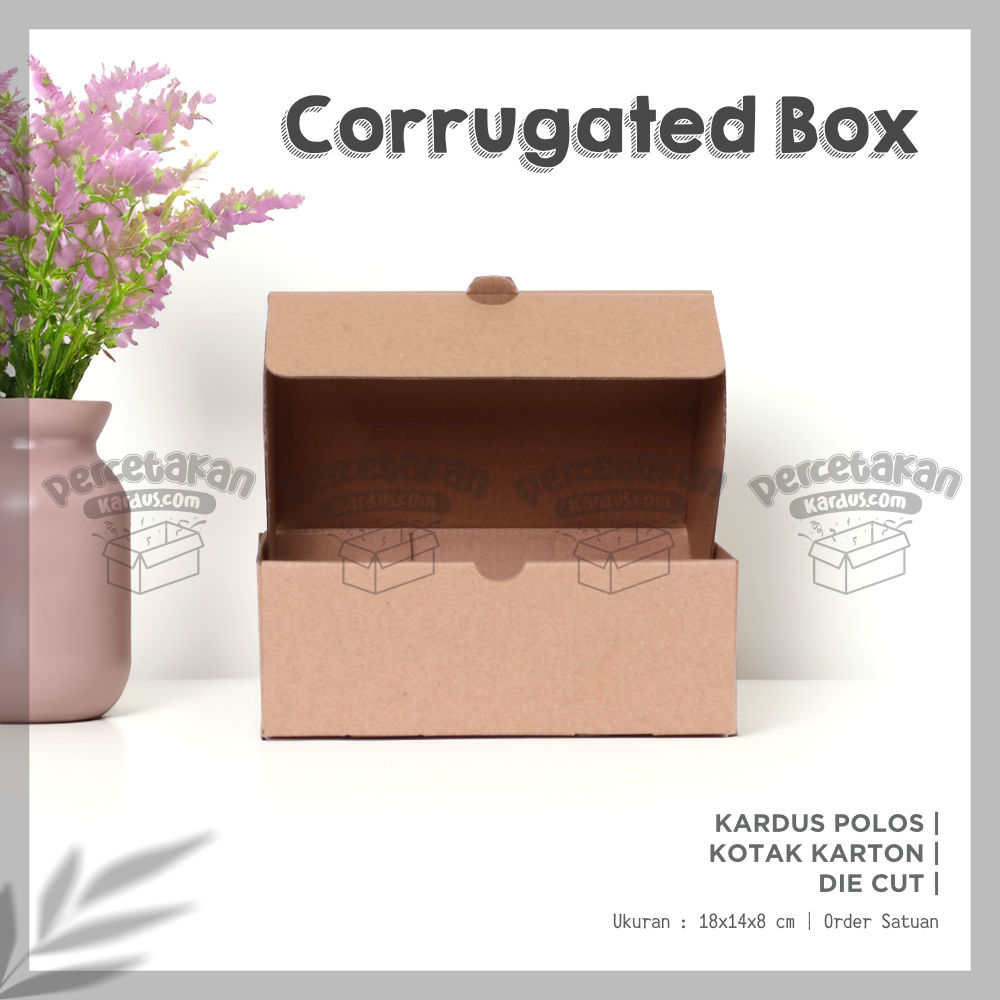 Box corrugated 18x14x8 cm