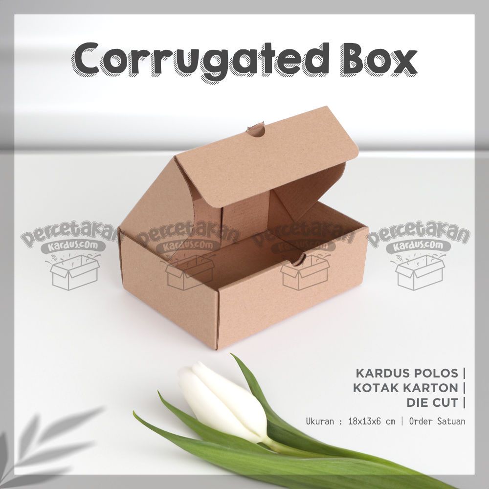 Box corrugated 18x13x6 cm