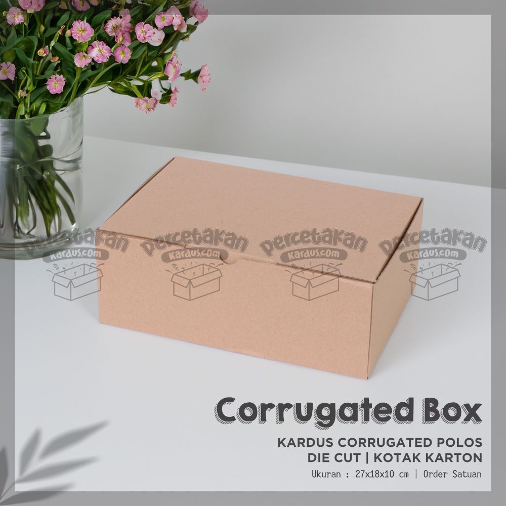 Box corrugated 27x18x10 cm