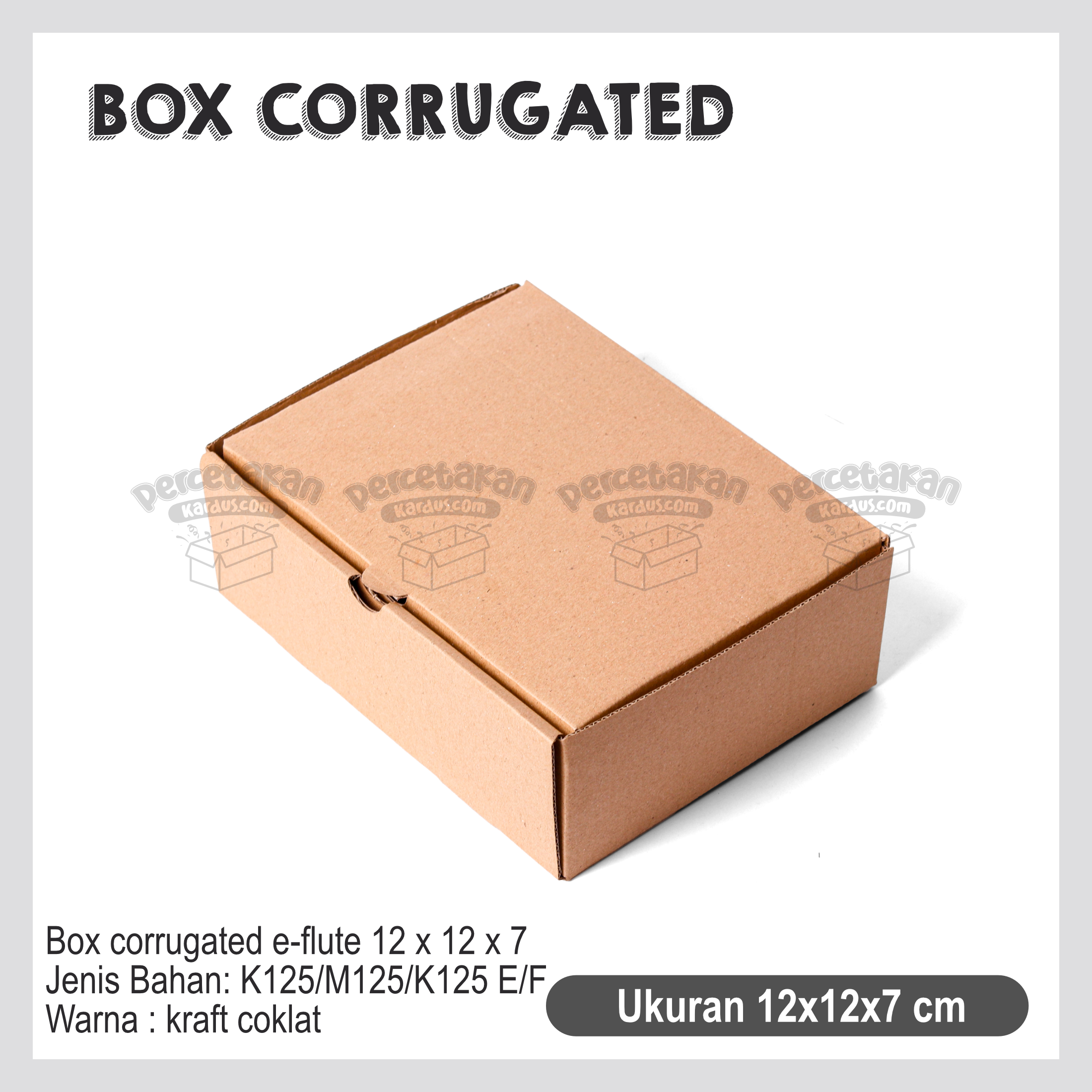 Box Corrugated 12x12x7 cm