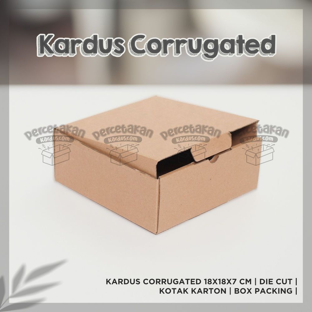 Box corrugated 18x18x7 cm