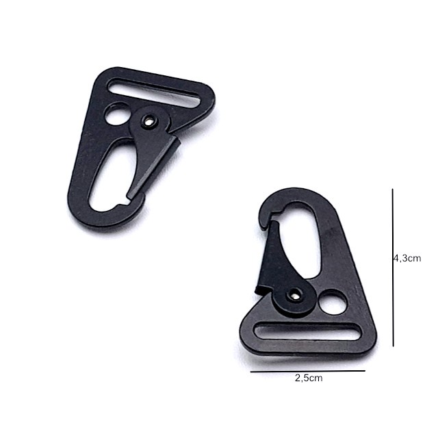 Cantelan snaphock Hitam 2,5cm