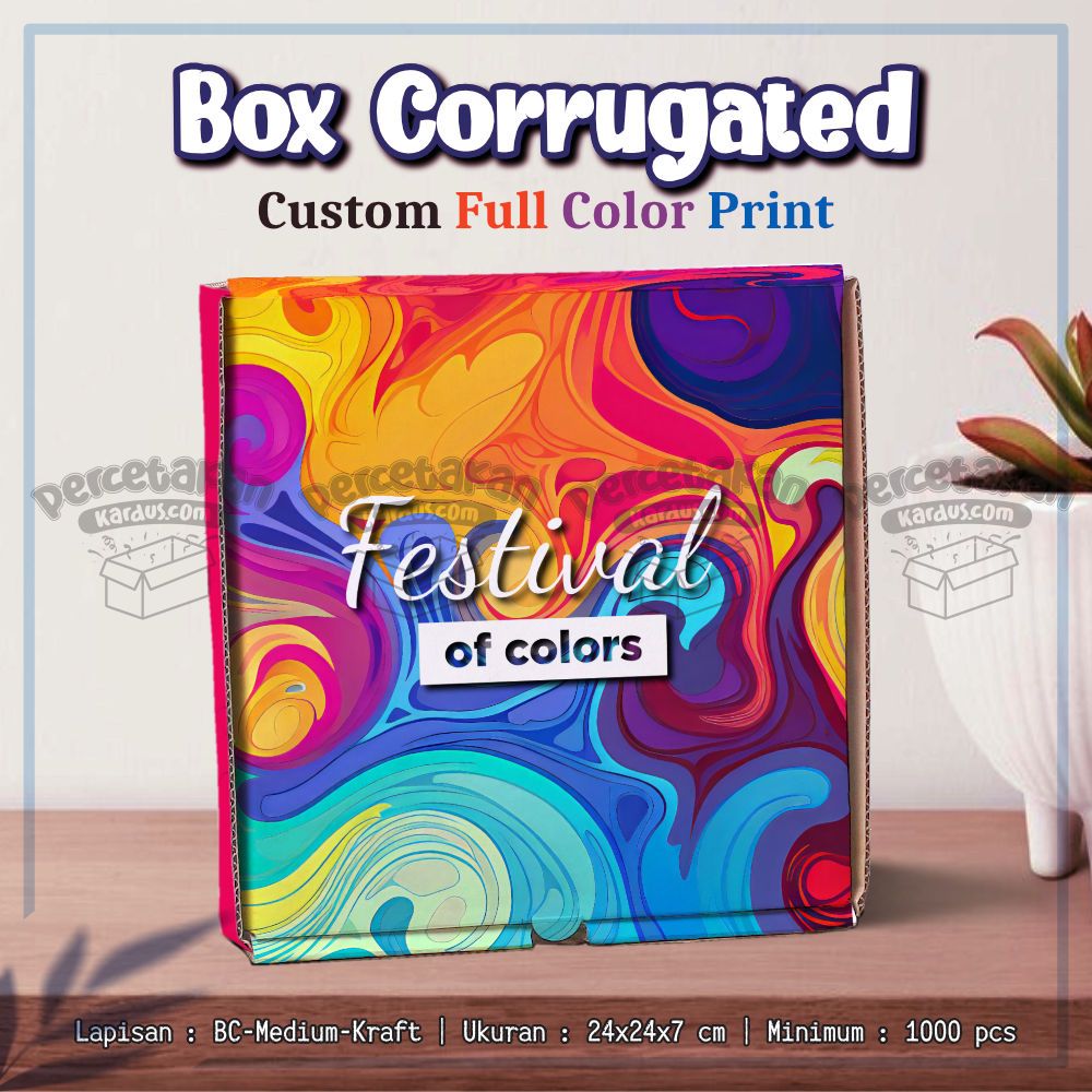 custom corrugated 24x24x7 cm FC
