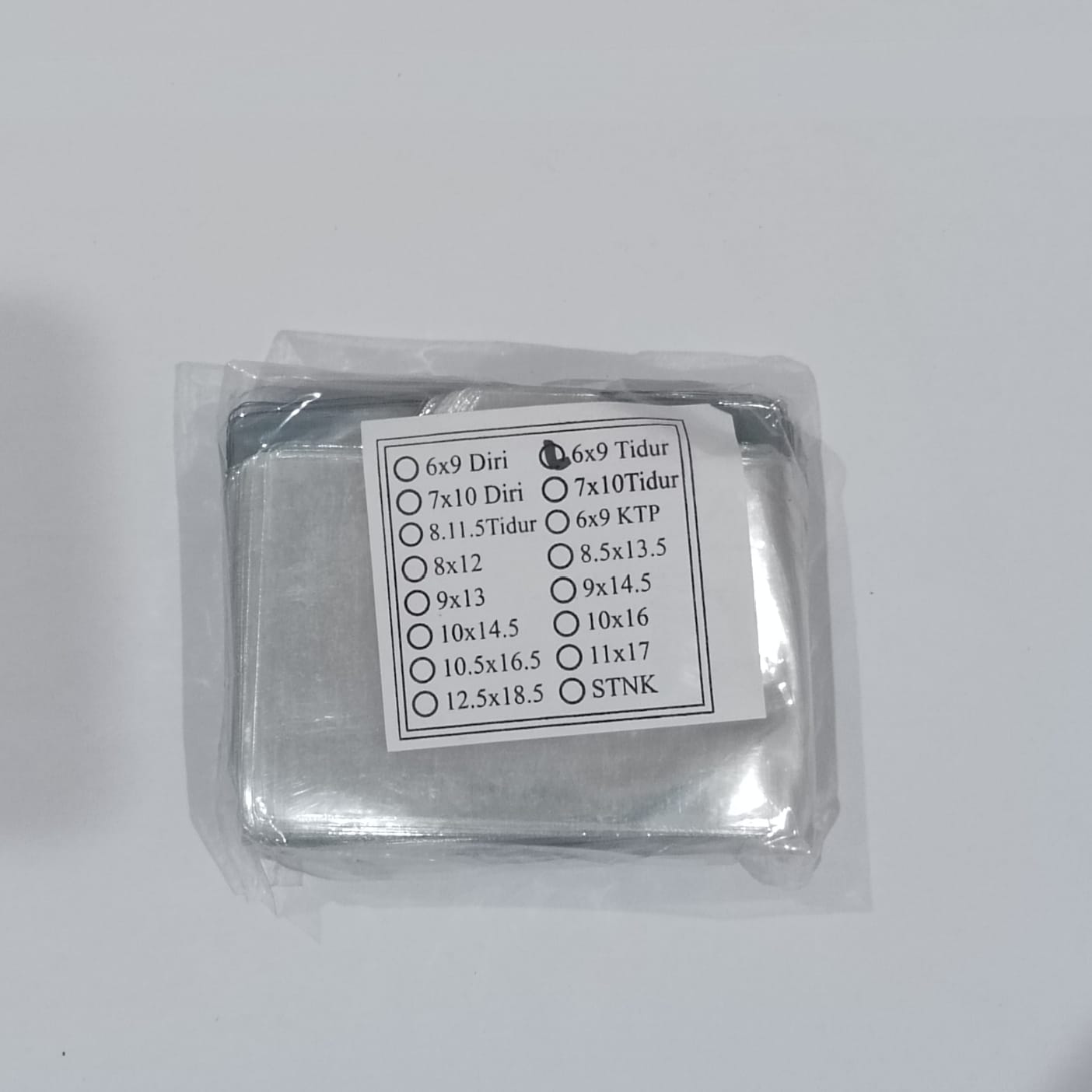 plastik KTN 6x9 TIDUR