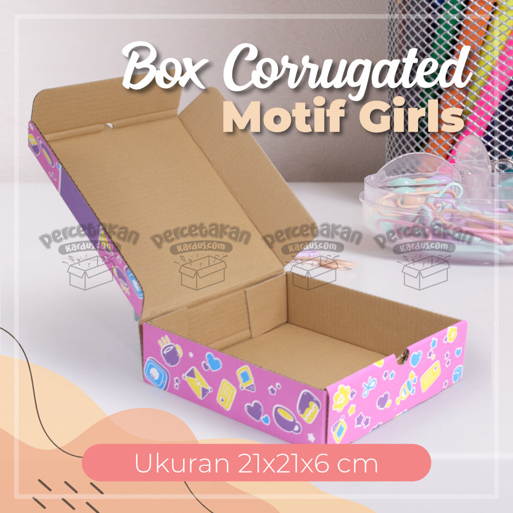 corrugated warna 21x21x6 girl