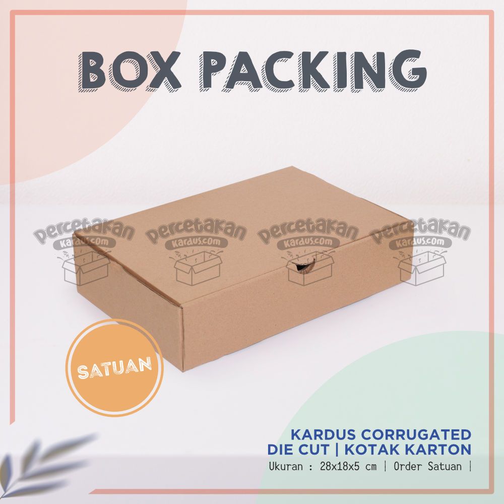 Box corrugated 28x18x5 cm