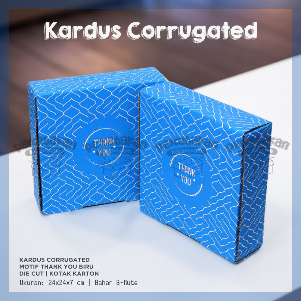 corrugated warna 24x24x7 biru thank you