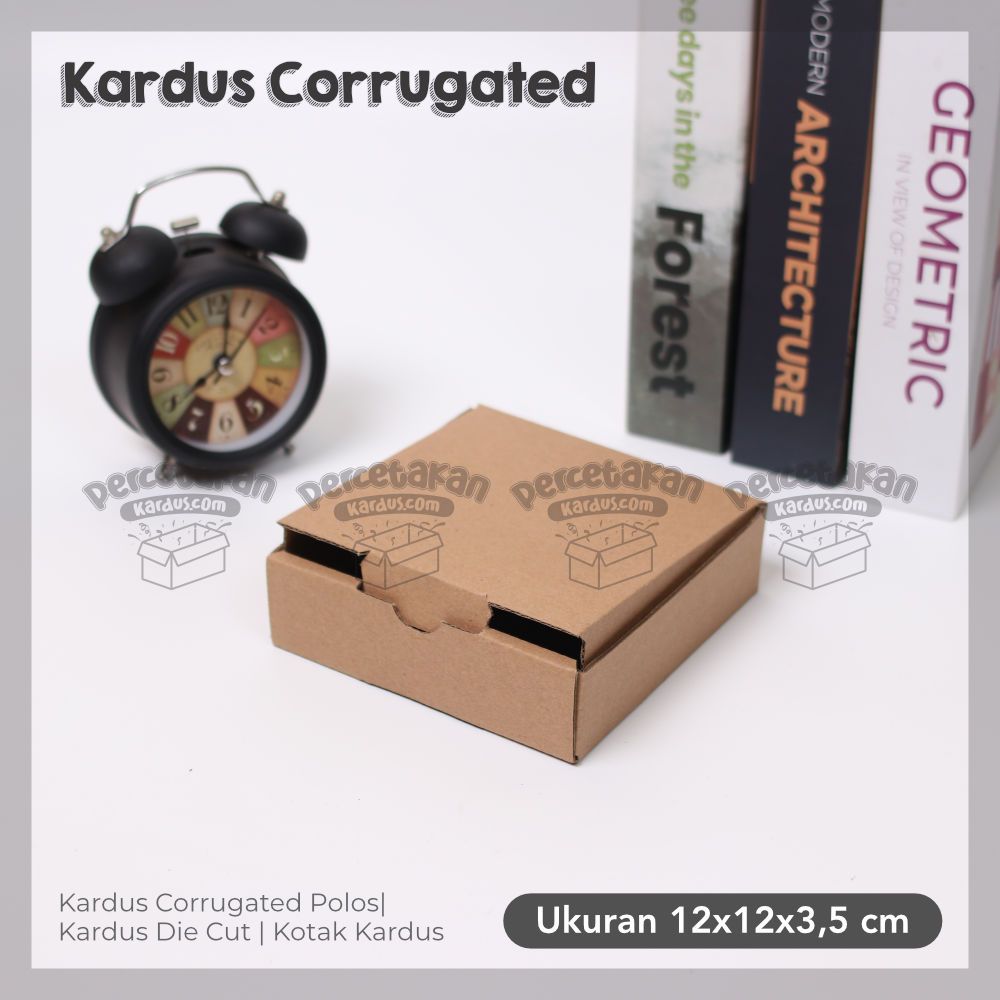 Box corrugated 12x12x3.5 cm