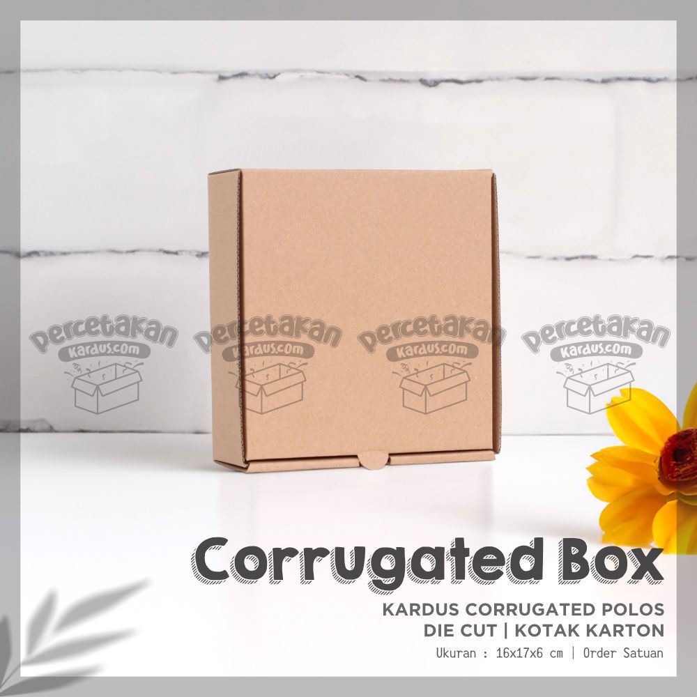 Box corrugated 16x17x6 cm