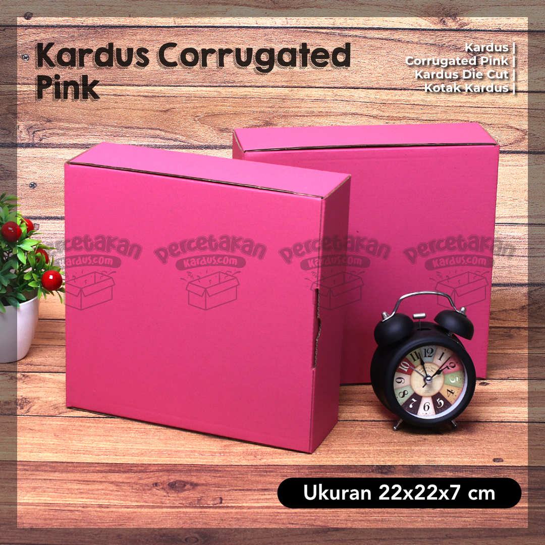 Corrugated warna  22x22x7 pink