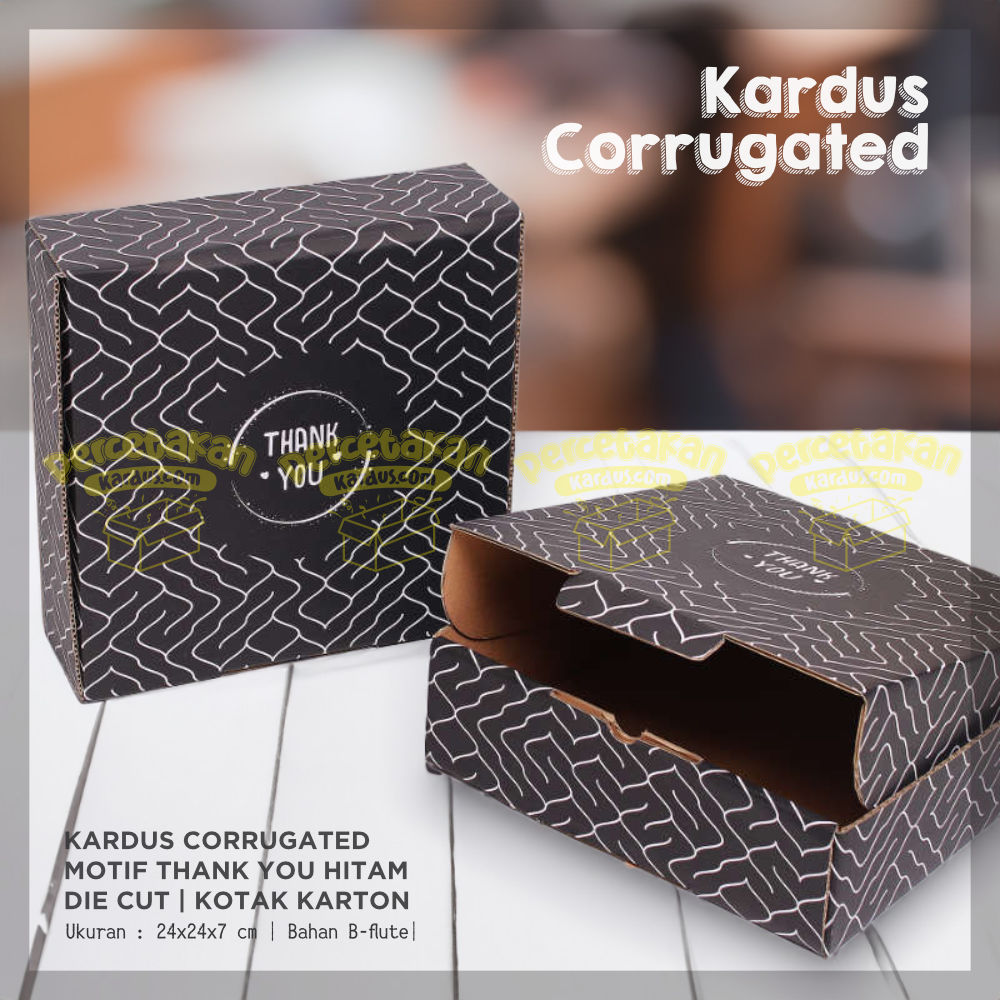 corrugated warna 24x24x7 hitam thank you