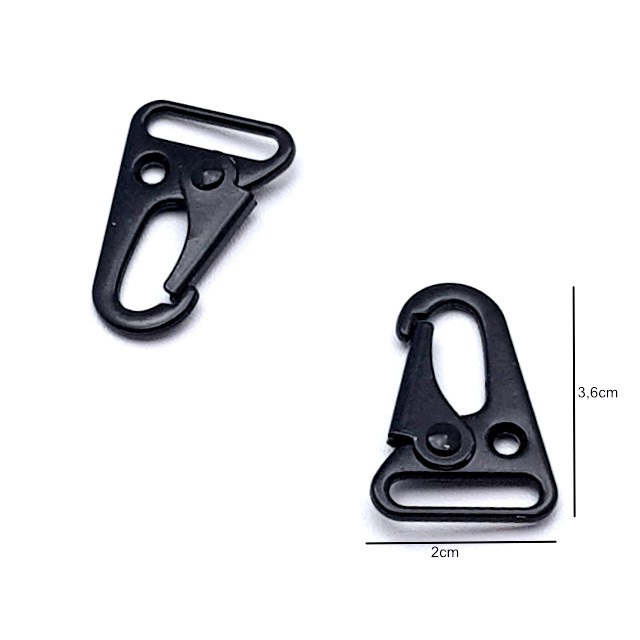 Cantelan snaphock Hitam 2cm