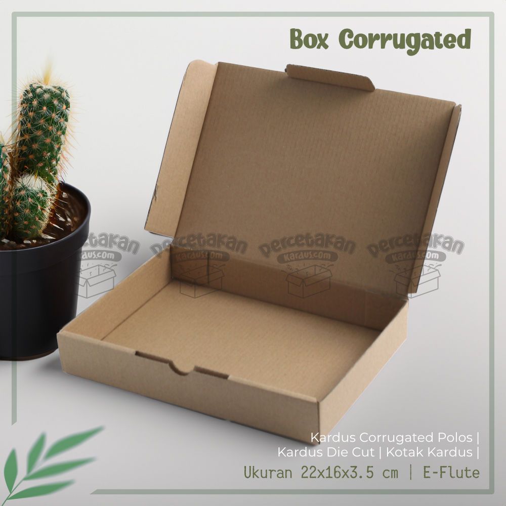Box corrugated 22x16x3.5 cm